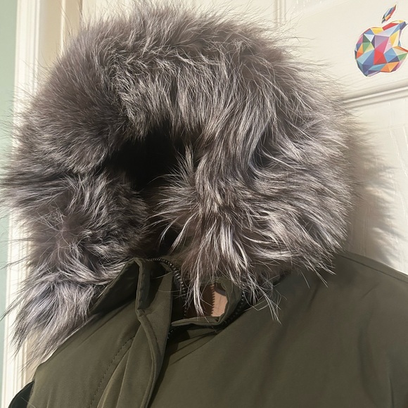 Moncler Aredhel Fur-Trimmed Down Jacket Coat size 1 - Picture 5 of 16